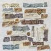 JIANWU 20mm*200cm Ripped-edge Sewing Series Vintage Zipper Landscape Material Collage Washi Tape Creative DIY Journal Stationery