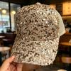 Sequin Net Hat Female Tide Summer Cap Fashion Show Face Small Cap Round Face Baseball Cap Spring Spot