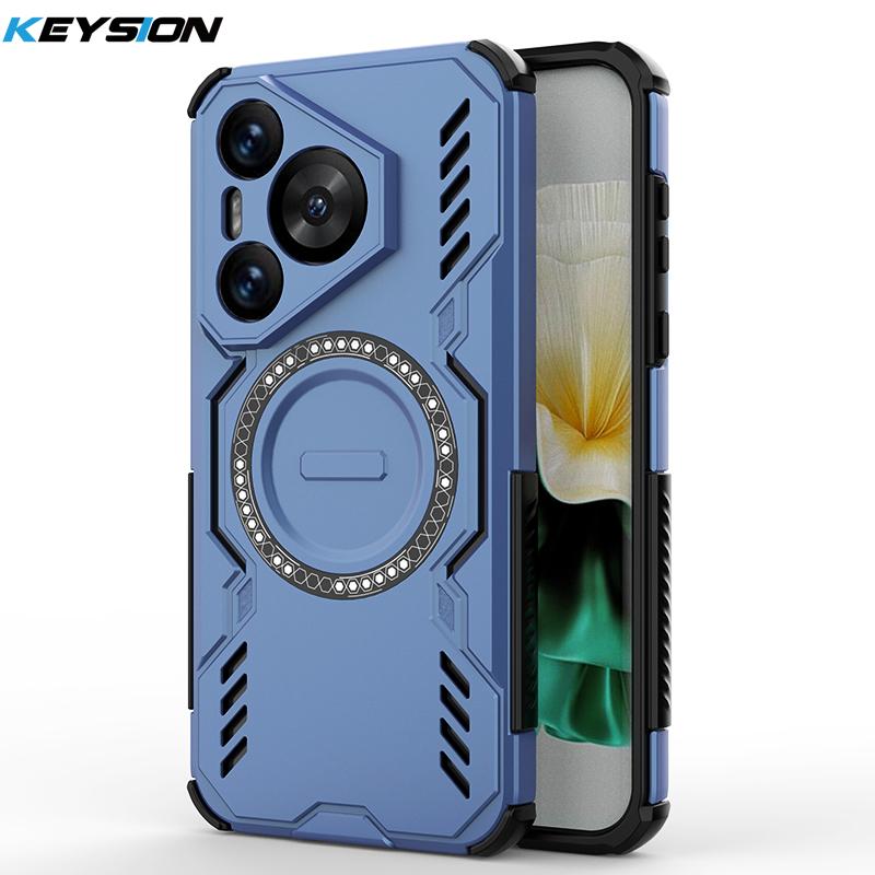 KEYSION Hollow Heat Dissipation Case for Huawei Pura 70 Pro+ Magnetic Cooling Shockproof Phone Cover for Huawei Pura 70 Ultra