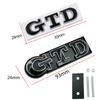 3D kovové logo GTD Samolepky na auto Samolepky Přední kapota Gril Emblém pro VOLKSWAGEN VW Polo Golf 4 5 6 7 MK4 MK5 MK6 MK7