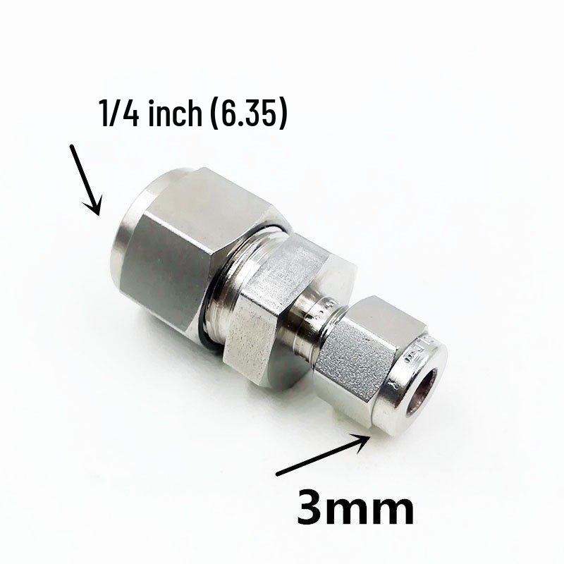 Stainless Steel 3/8 Reducing Ferrule Straight Connector