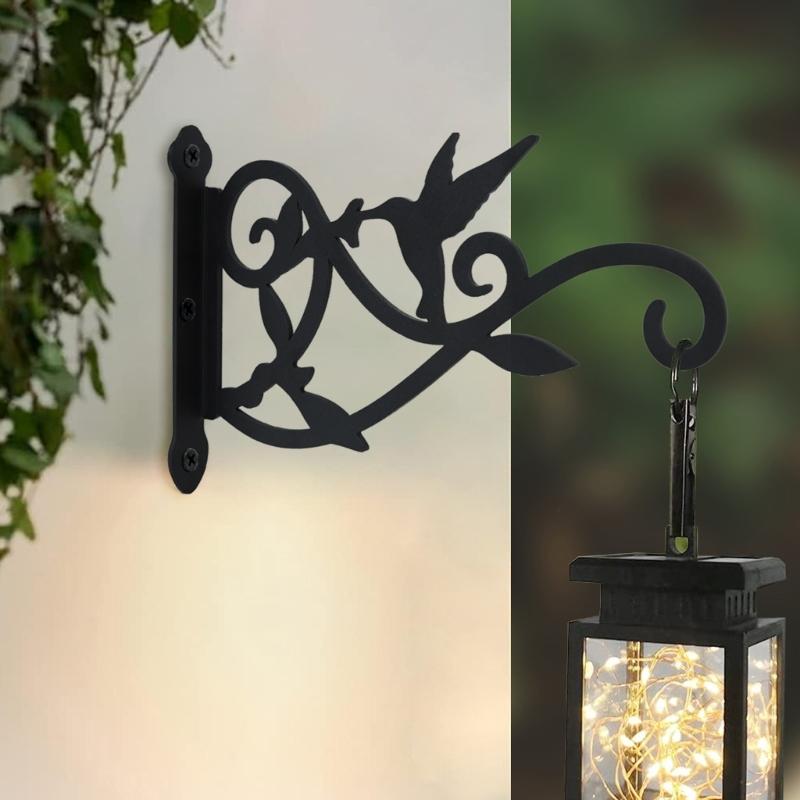 Decorative European Styles Metal Wall Hook With Bird Designs For Lanterns And Flower Pots