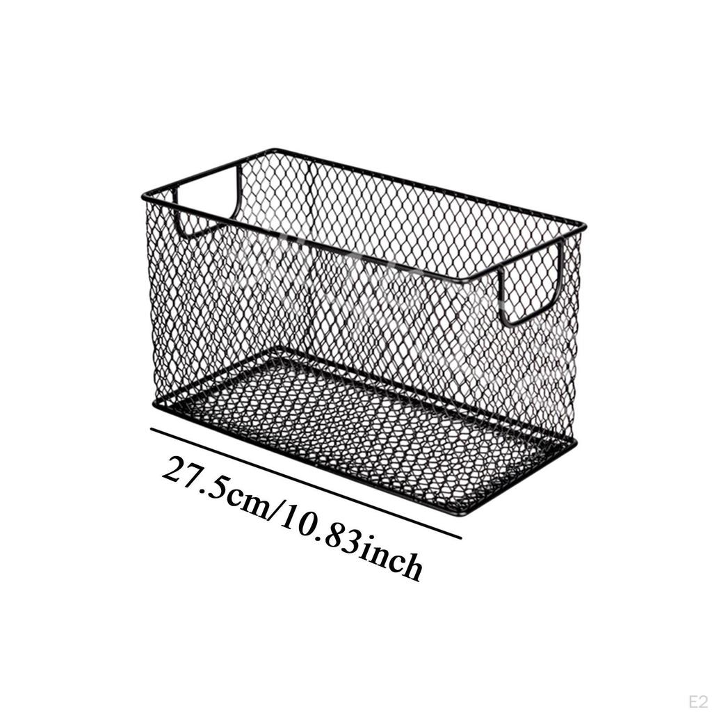 Aufbewahrungskorb aus Drahtgeflecht CD-Box Behälter Schreibtisch Ablage offen, für