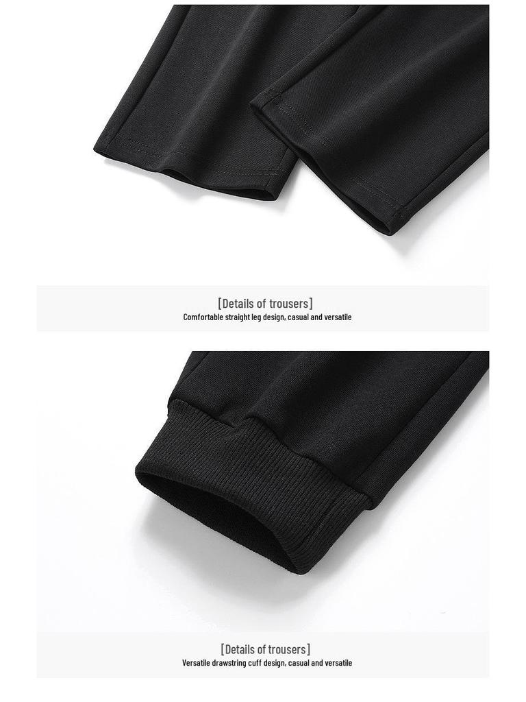 Men's Cotton Tracksuit: Spring/Autumn Stand Collar Sweatshirt & Cardigan, Casual Loose Fit, Middle-aged & Elderly Two-Piece Set