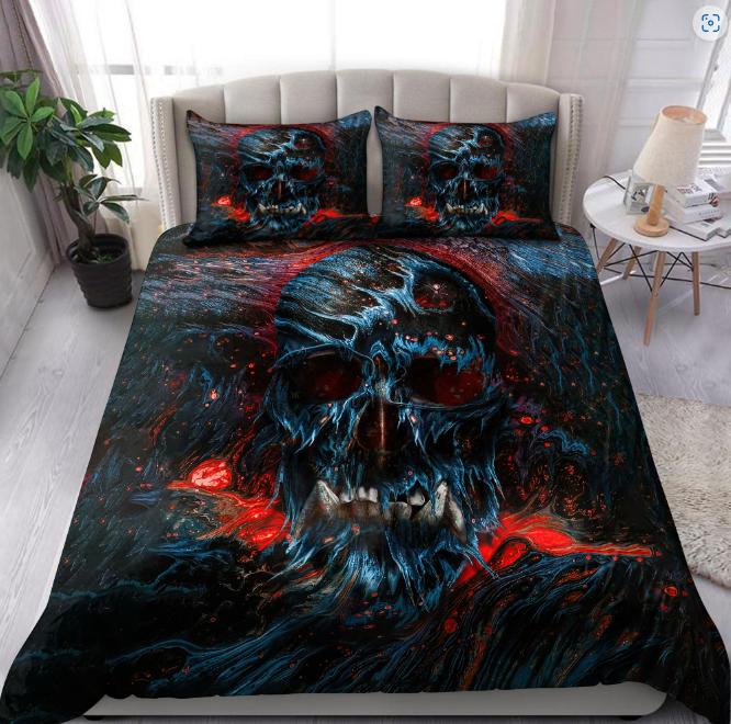 3D Skull Head Bedding Sets Duvet Cover Bedding Set Soft Bedroom Decor