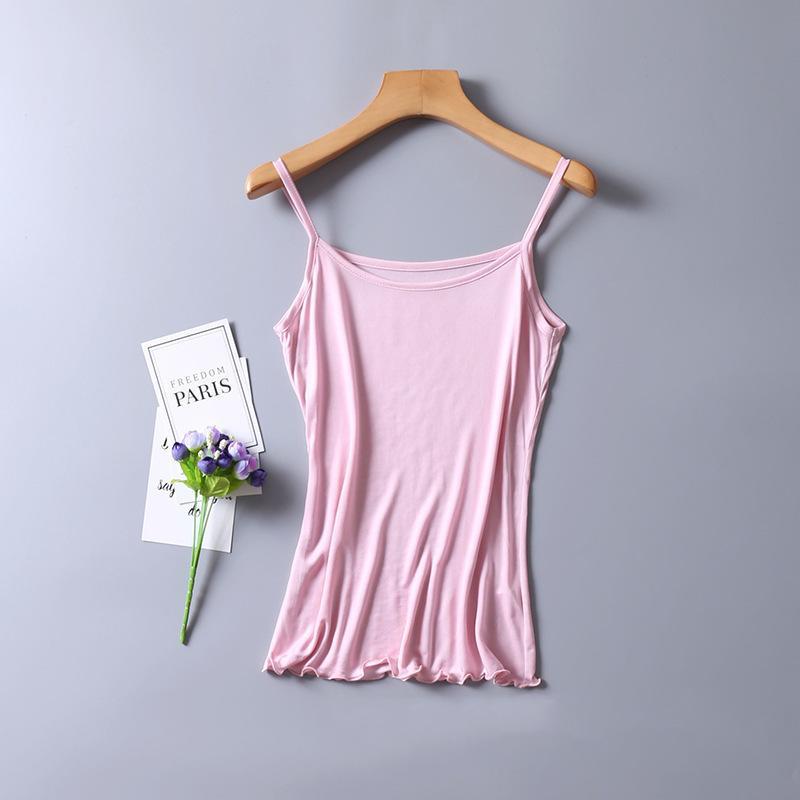 Women's Mulberry Silk Camisole - Solid Color, Sleeveless, Versatile Inner/Outer Wear