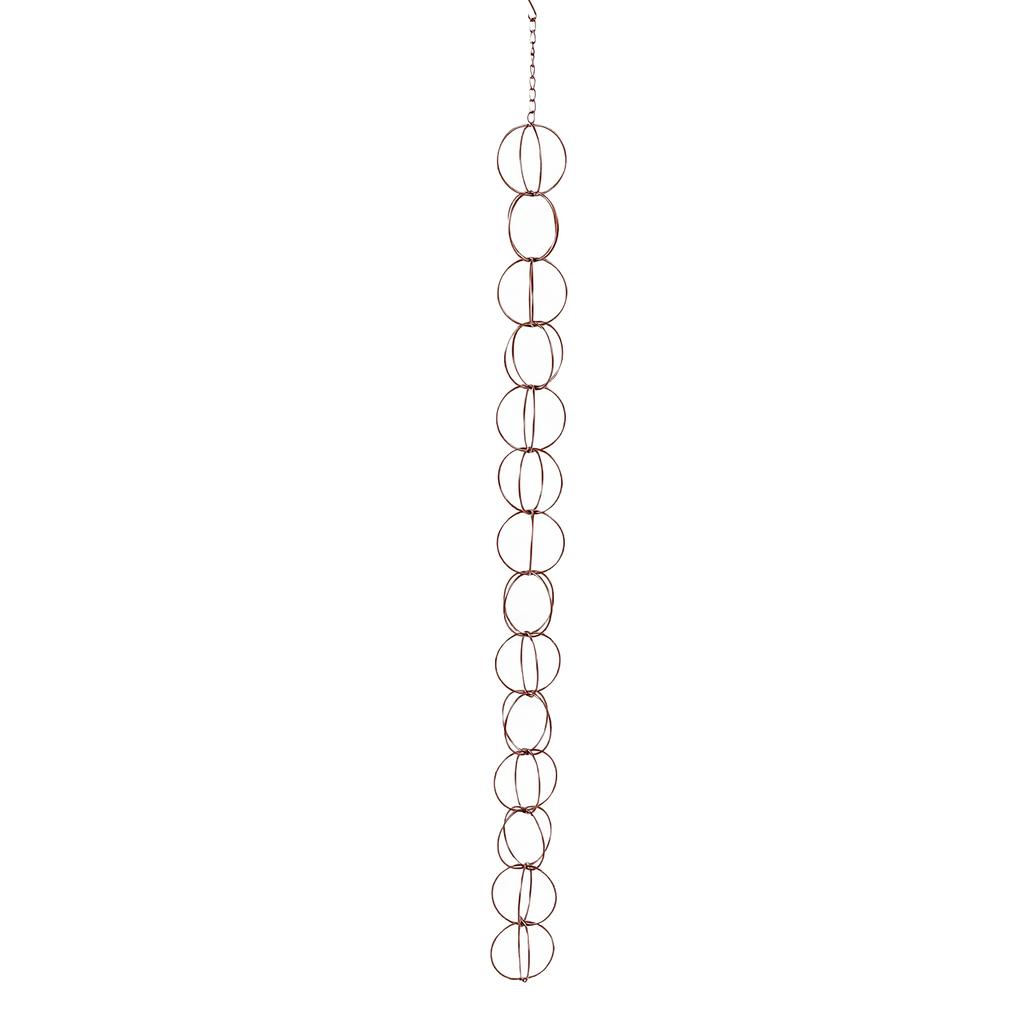 Rain Chain Ring Style Decorative Metal Gutter Rain Chain for Outdoor Garden Balconies Parks Round Ring