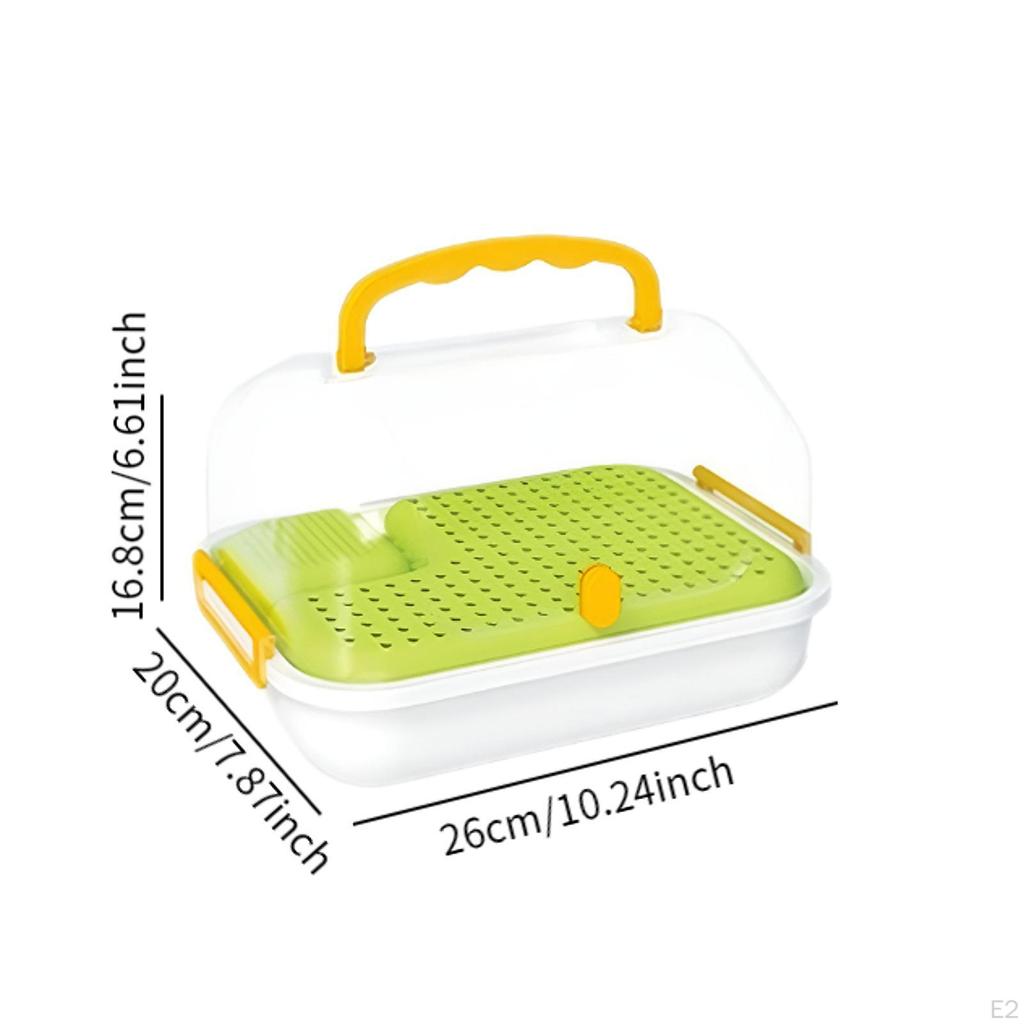 Turtle Tank Aquarium Reptile Carrier Box Tortoises Case, Resting Terrarium Habitat