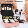 Makeup Train Case Makeup Bag Cosmetic Case With Adjustable Dividers For Cosmetics Makeup Brushes Pink Travel Makeup Case