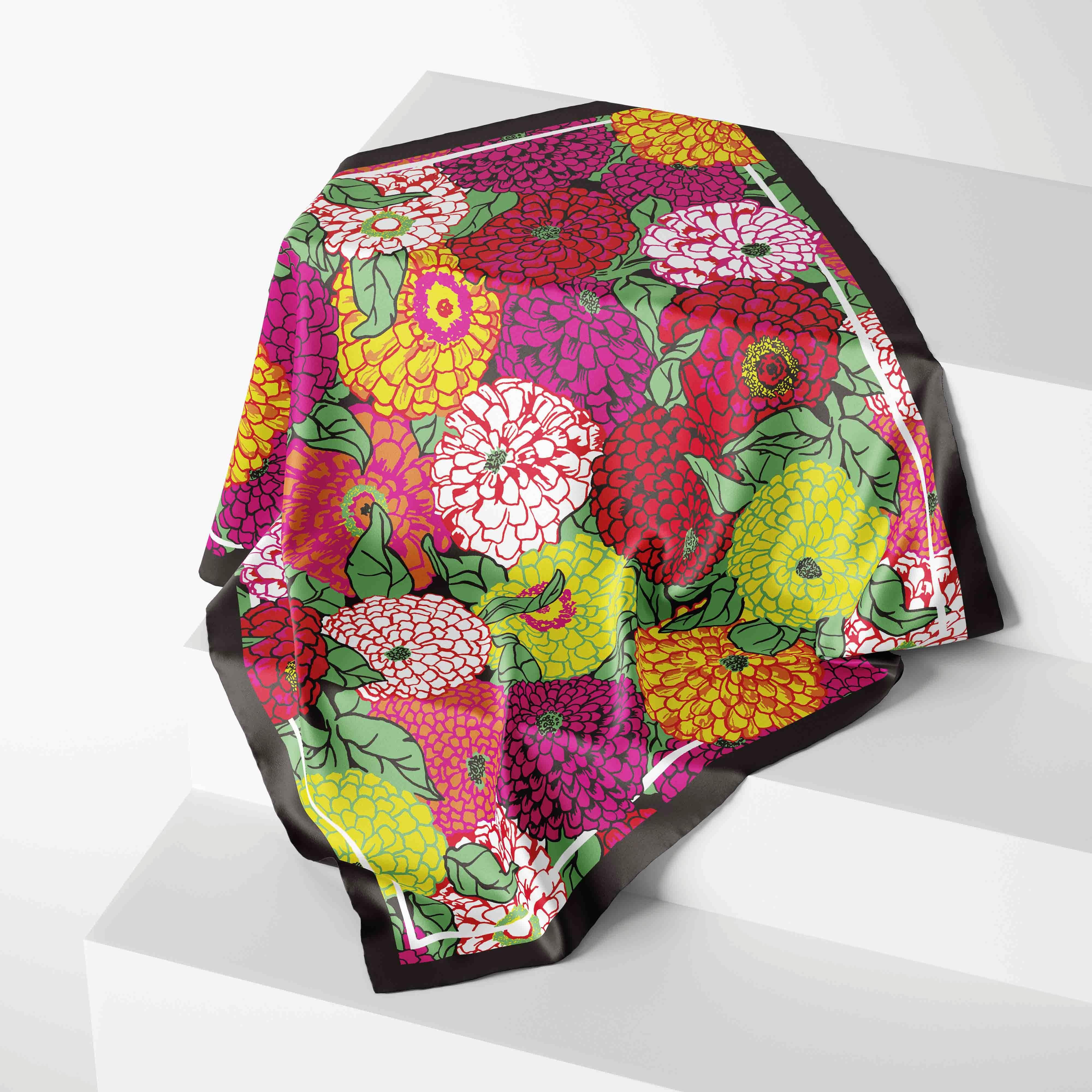 

Шелковый платок 70 см с принтом, головной платок, повязка для волос, шейный платок, женский квадратный платок из атласа для женщин, повязка на голову, фуляр, хиджаб, бандана 70CM 70CM