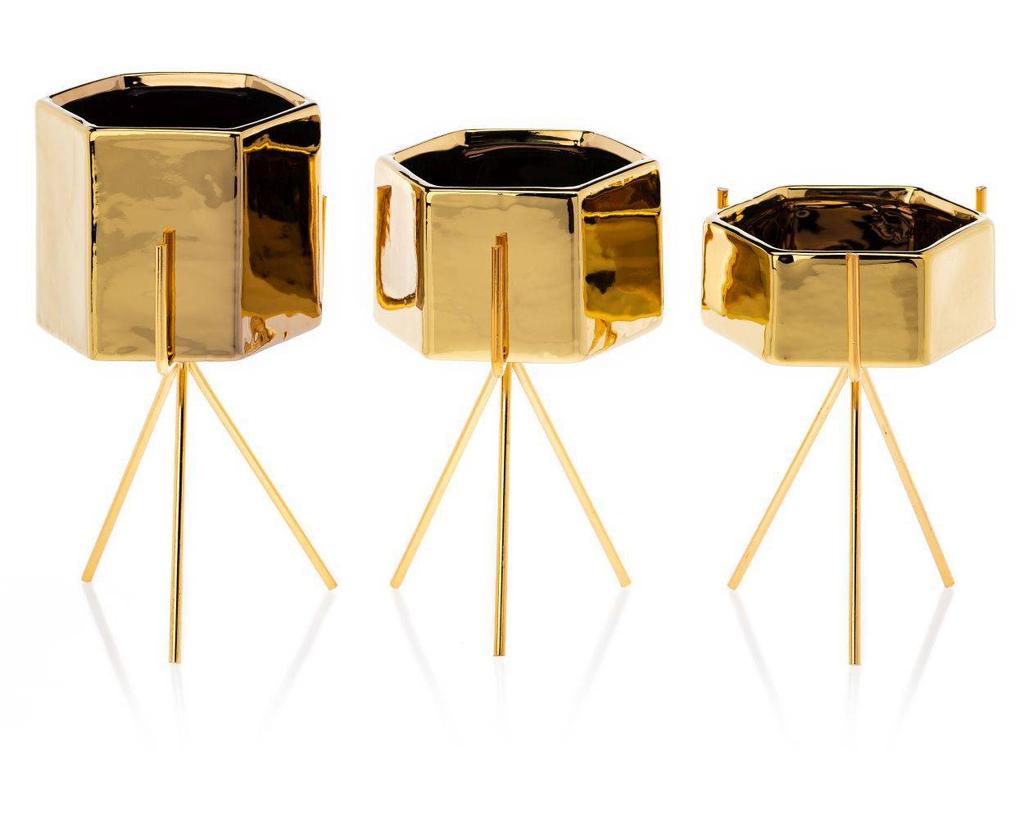 Doniczka Sashi Gold 16,5 Cm