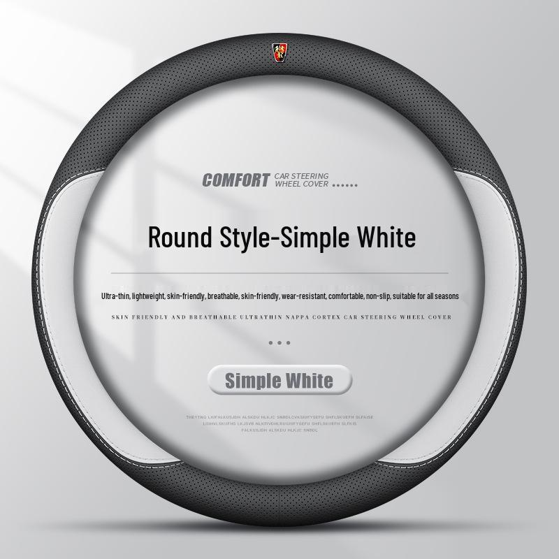 Ultra-Thin Genuine Leather Steering Wheel Cover for Roewe i5/i6/D6/D7/RX5/iMAX/Ei5/E6