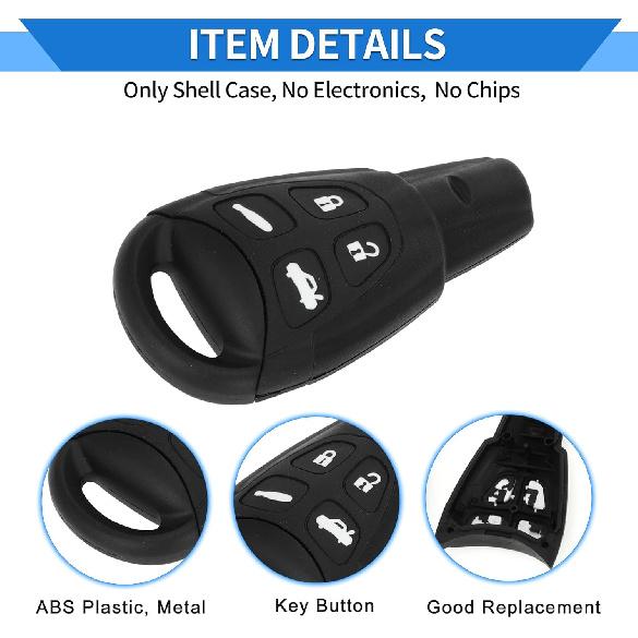 Schlüsselschale für SAAB 93 95 2003-2007 Keyless Entry Fernbedienung Ersatzgehäuse 4 Tasten