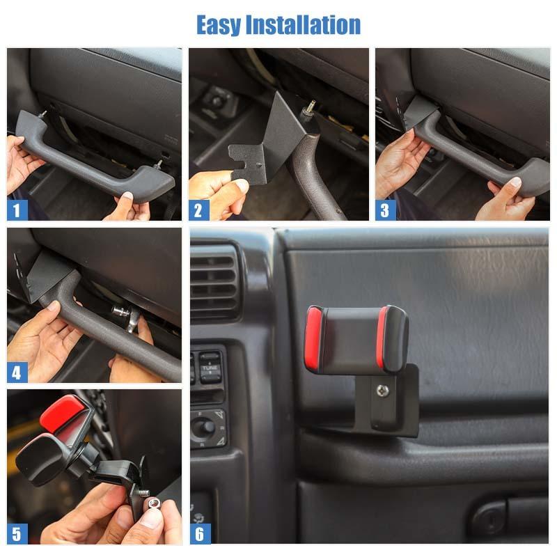 Držák interkomu do auta Držák klipu na mobilní telefon Stojan Vhodný pro Jeep Wrangler TJ 1997-2006 Příslušenství interiéru auta