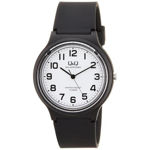 

Citizen Q&Q Analog Solar Watch, 10 ATM Water Resistant, Urethane Strap, E04A-002VK, Women s, Black/White