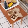 5Pcs Mini Lunch Boxes, Miniature 1:12 Scale Bento Box, Tiny Food Container with Lid for Doll Mansion Kitchen Accessories