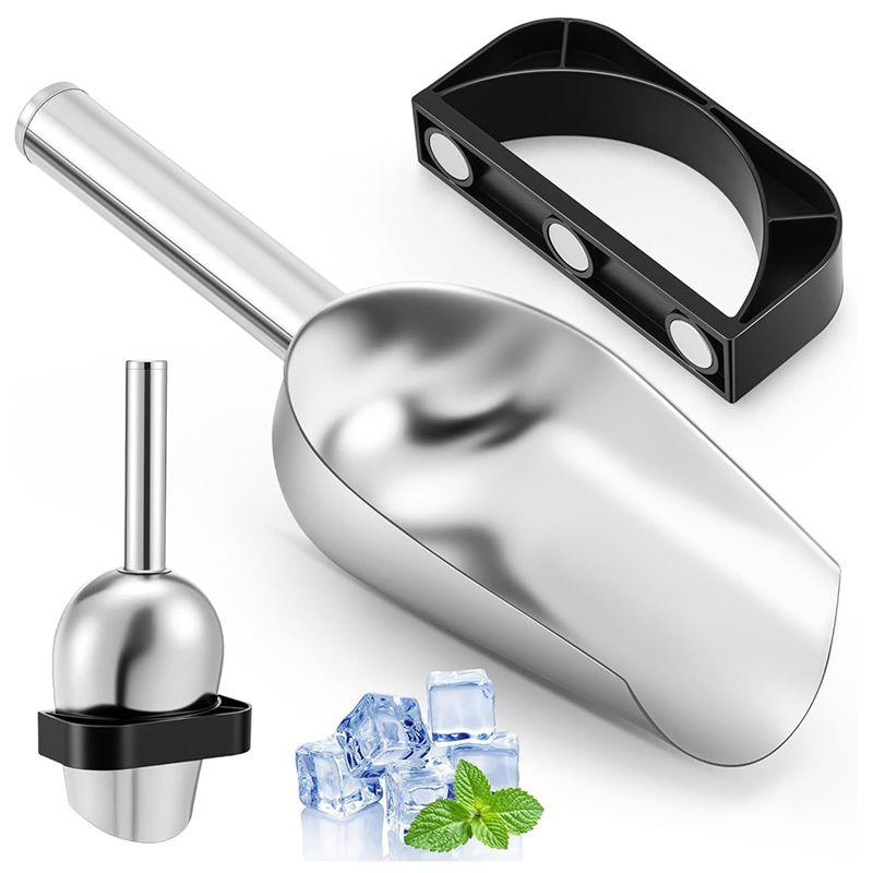 Pala da Ghiaccio ABIY con Supporto Magnetico per Macchina del Ghiaccio Nugget GE Opal 2.0 - Paletta d'Argento da 9 Pollici in Acciaio Inossidabile