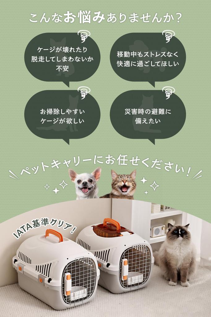 LAB IATA Standard Haustiertransportbox Ihr Haustier durch die Transportbox Katzentransportbox Hund Hartschale Auch großartig für den täglichen Gebrauch als Zuhause Oberlicht [AP Offiziell] [Siehe