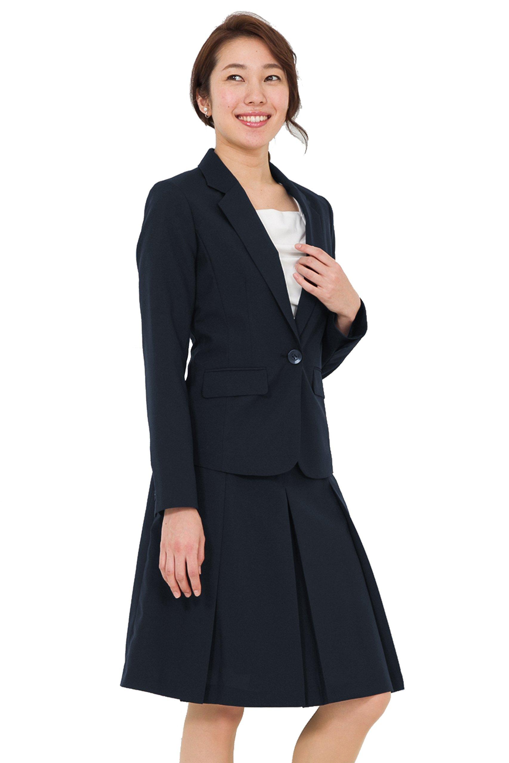 

Skirt Pleated Size 11 [Add Rouge] Women s Suit, Suit, Jacket, Skirt, 2-Piece Set, Washable, [j5017], Navy,
