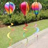 110CM Giant Rainbow Hot Air Balloon Garden Wind Spinners Pinwheels Whirligigs Windmill Toys for Yard Lawn Decorations Outdoor