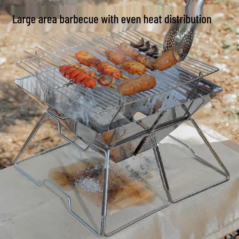 Outdoor Foldable Stainless Steel Charcoal Grill
