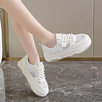 New Fashion Women's Shoes Summer Thick Sole White Autumn Breathable Platform Tennis Woman Runing Shoes Female Casual Sneaker