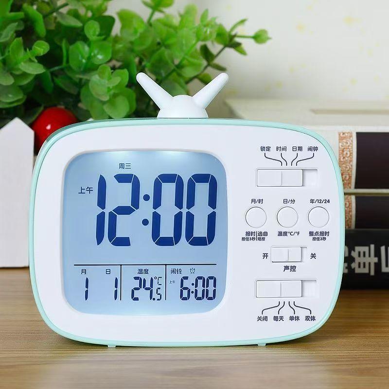 

Студенческий электронный будильник Многофункциональный дисплей температуры и даты Простой и модный для спальни Чтобы просыпаться для учебы Детские часы