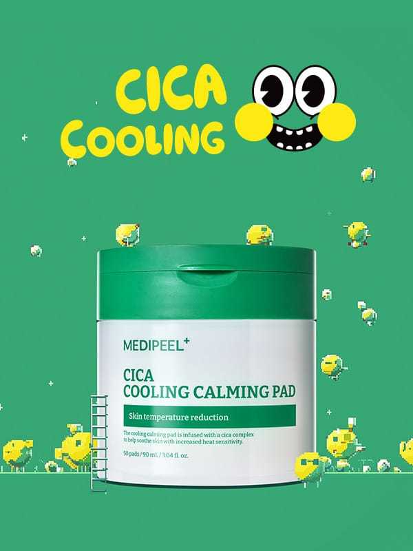 MEDI-PEEL Cica Cooling Calming Pad 50ea/ Soothing, Calming, Hydrating, Moisturizing, Korean Cosmetics, Kbeauty