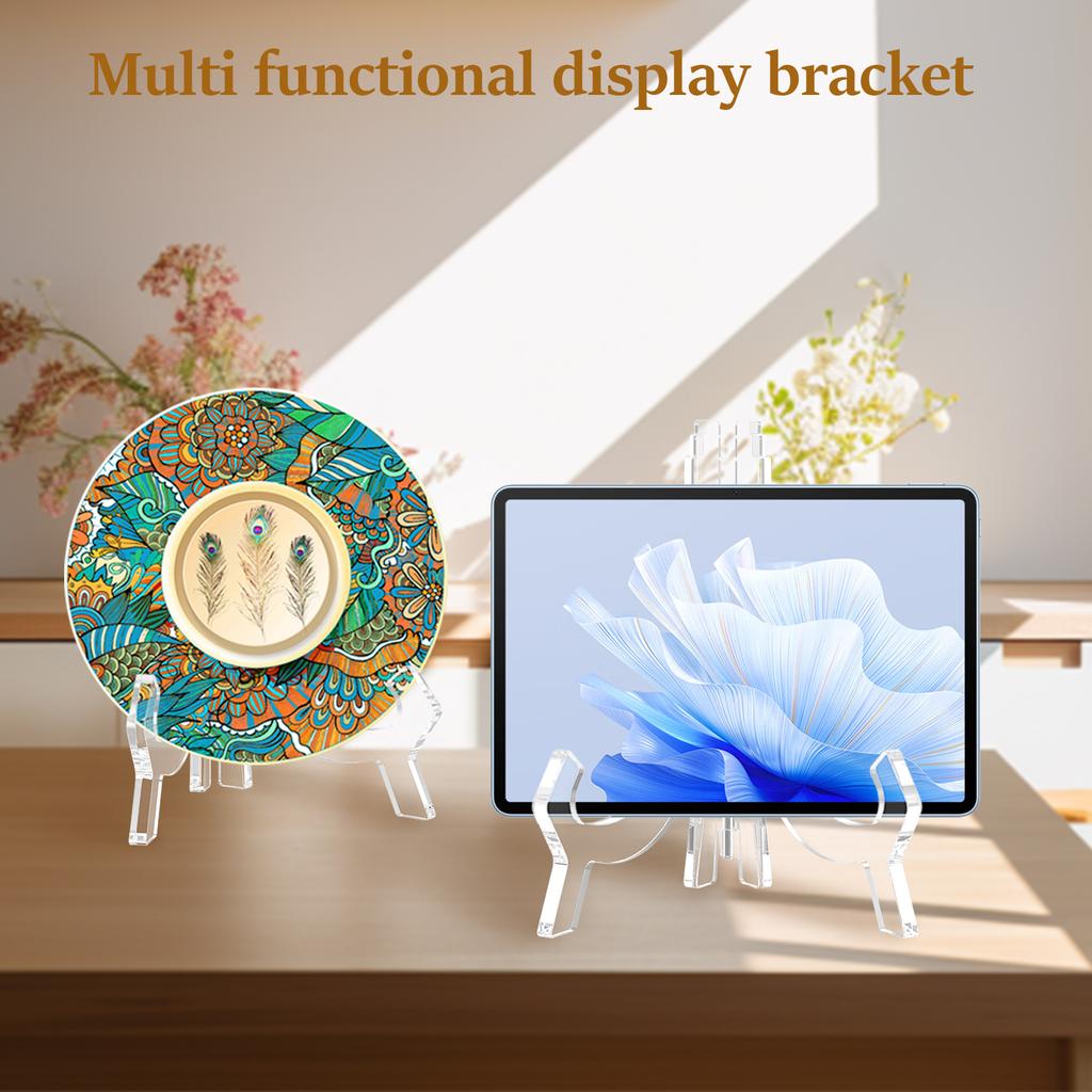 Akrylstafflier Tydliga Lätta Tallriksställ Hållare Mångsidig Vikbar Displayställ Stabilt Staffli Displayställ Justerbar Akryl