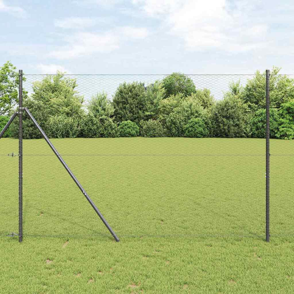 Hexagonal Fence Gray 1.6 X 10 M PVC