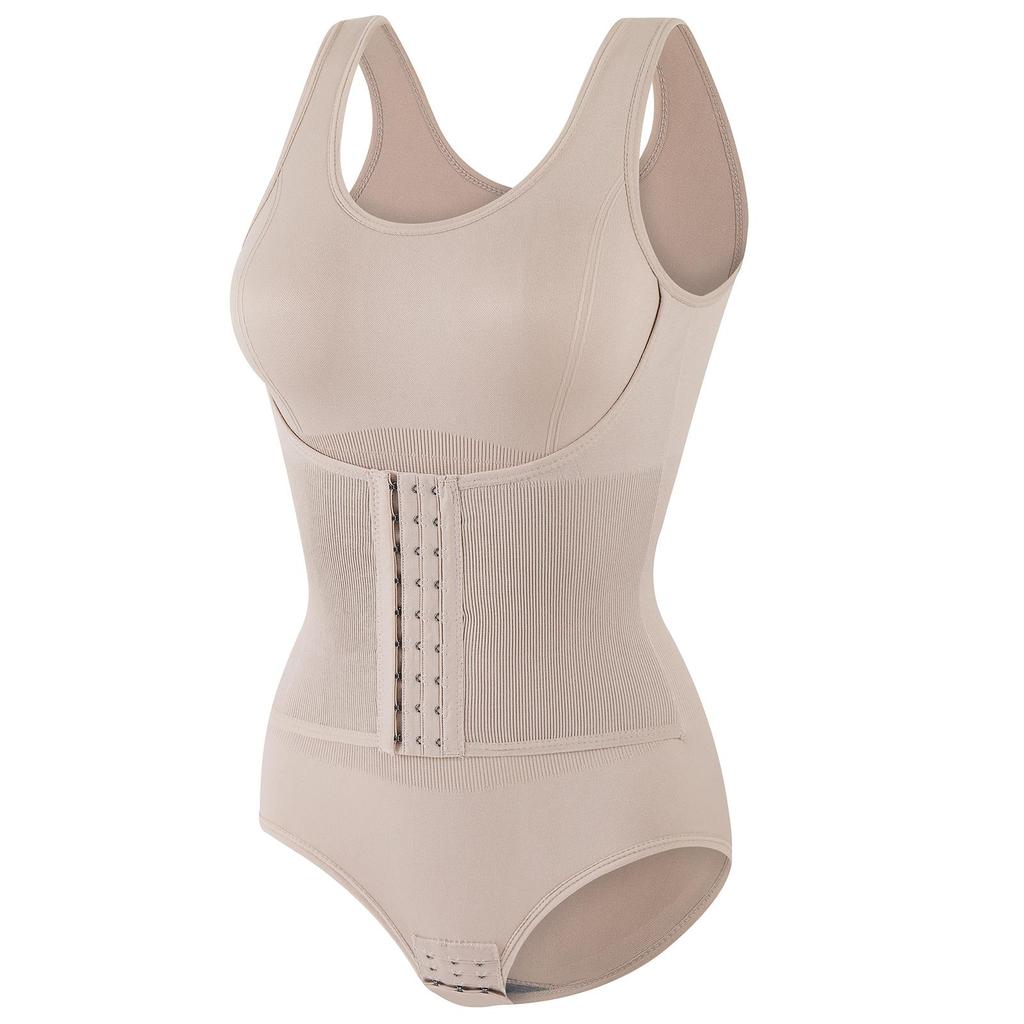 Womens Seamless Round Neck Shapewear Bodysuit Firm Tummy Control Body Shaper Sculpting Snatched Waist Trainer Leotards Going Out Tank Tops