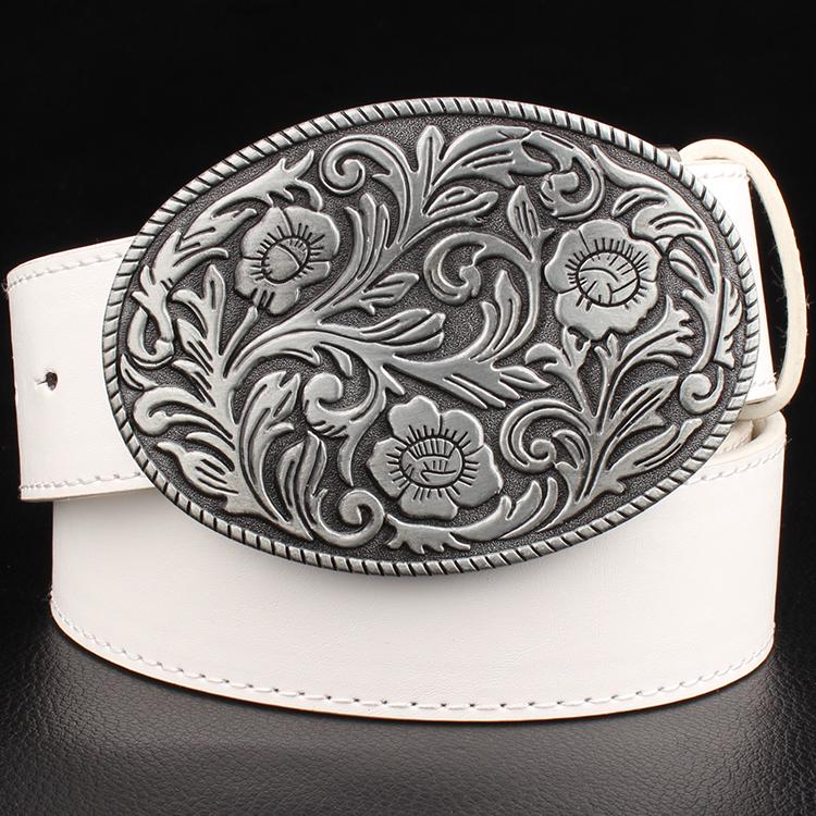 Fashion Women Belt Retro Floral Pattern Flower Design Arabesque Pattern Golden Floral Popular Element Girdle Women Gift