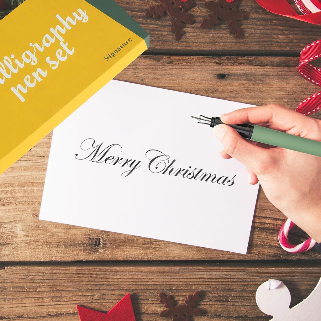 Mancola A Color Contrast Design Fountain Pen Set That Includes 1 Fountain 3 Different Types of and 18 Ink Cartridges Colors In Pen, Nibs, (13 Total)