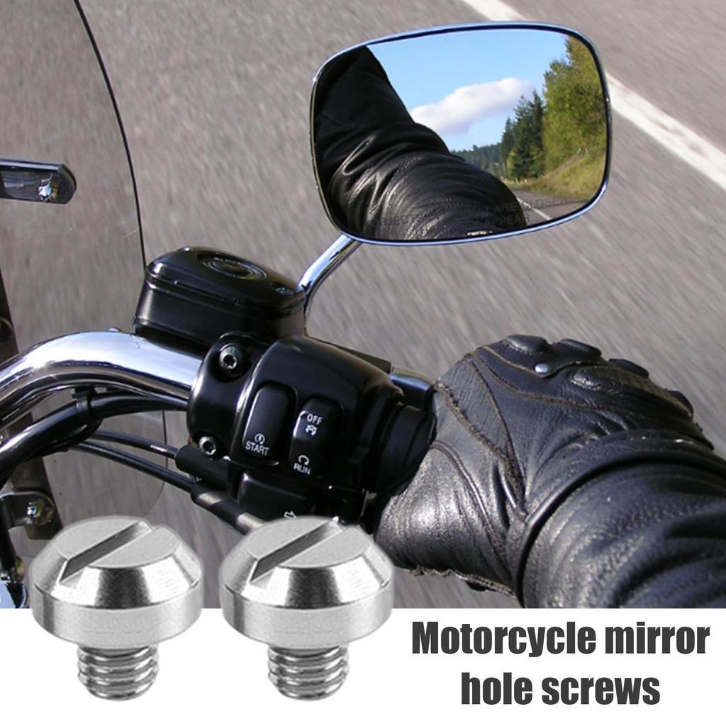 Mirror Hole Cover Cap, Motorcycle Mirror, Mirror Hole Cover, Screws, M8/M10 Universal Bike Mirror