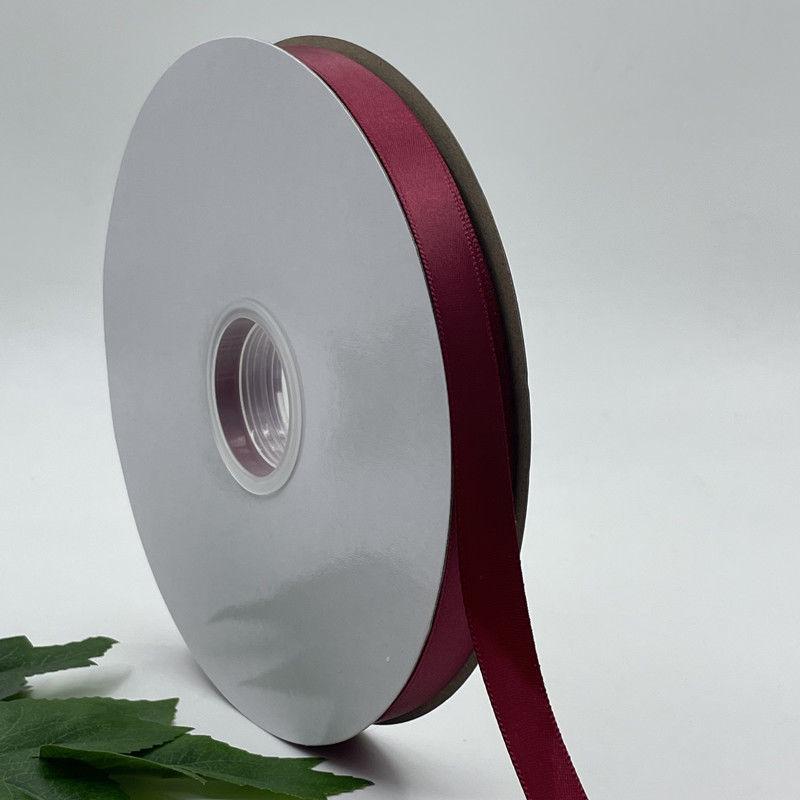 0.6-5cm Wine Red Polyester Ribbon for Gift Box Packaging, Floral Decoration, and Baking.