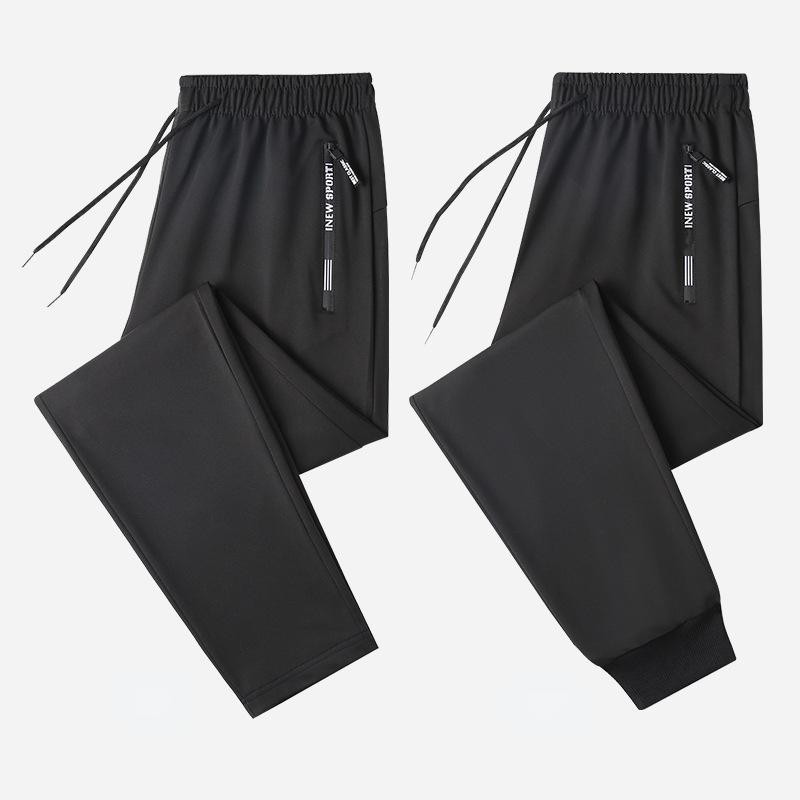 Pantalon ample pour hommes, pantalon de sport décontracté, grande taille, noir, à la mode, printemps été cm