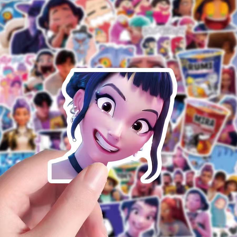 60 ks KPop Lovci démonů Vodotěsné samolepky, Korejský idol film Vinylové nálepky na láhev na vodu Laptop Telefon Vintage samolepky