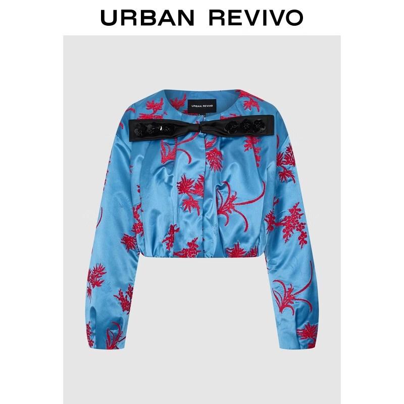 UR Women s Satin Embroidered Bow Jacket S