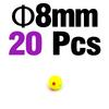 MNFT 20Pcs Fishing Floats Balls, Ultra-Light EPS Foam Buoyancy Ball Yellow Fishing Float Bait  Accessories
