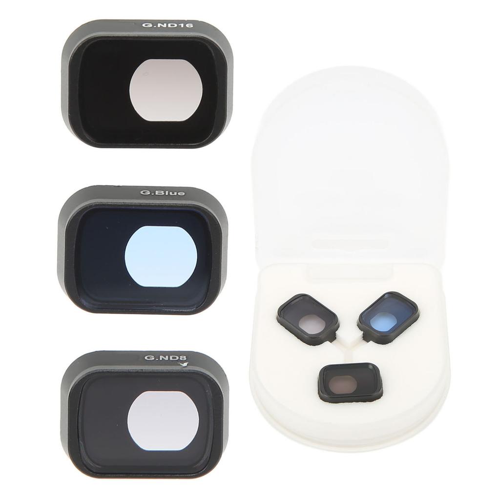 3pcs Drone Camera Filters Optical Glass GND Blue GND8 GND16 Drone Lens Filters with Storage Box for