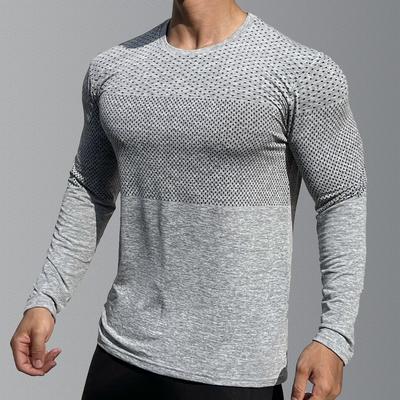 Koszulka z długim rękawem Quick Dry T-shirt męska koszulka fitness na siłownię Topy męskie odzież treningowa na lato do kulturystyki
