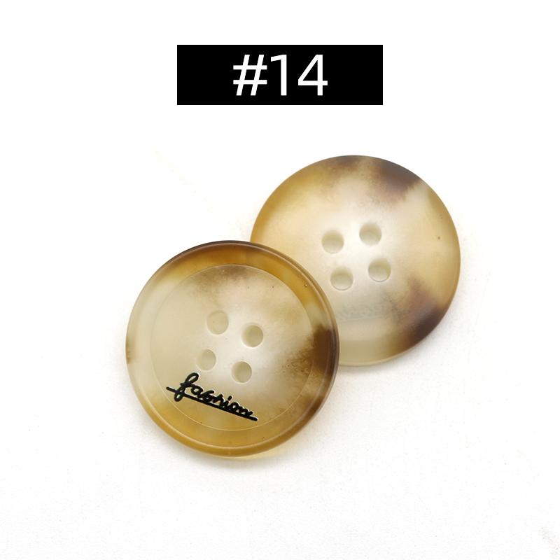 20Pcs Resin 4 Holes Buttons Sewing Accessories Size Complete For Clothing Decorative Plastic Buttons Handmade Diy