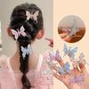 Styling Levendige Bewegende Vleugels Pony Schattige Fee Strass Vlinder Haarspeld Driedimensionale Haarclip Hoofddeksel Haaraccessoires