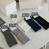 Atmosphere Medium Wool Socks Vintage Style Bow Feather Yarn Home Leisure Heat Storage Winter Warm Socks