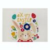 Easter meal mat, cartoon rabbit kitchen insulation coaster, heat-resistant cotton and linen Western style mat home decor