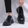 Hight Quality New Business Casual Style Patent Leather For Men Black Hombre Daily Banquet Wedding Dress Height Increasing Shoes