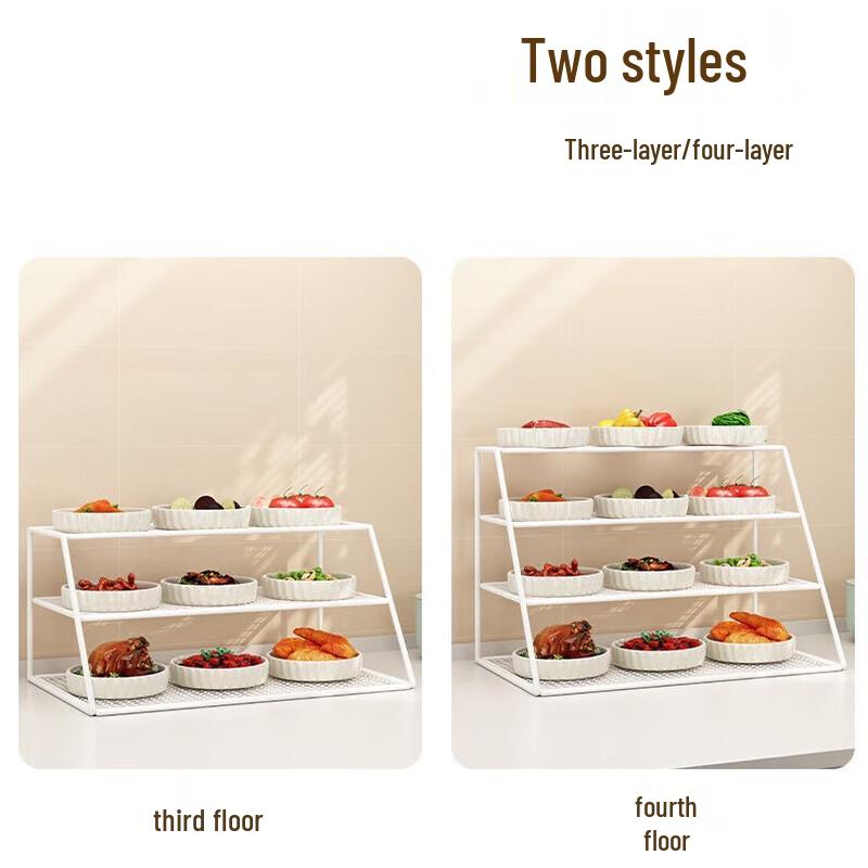 Zhishi Kitchen Countertop Prep Dish Storage Rack