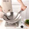 Wok Premium ze Stali Nierdzewnej z Dwoma Uchwytami do Gotowania w Restauracji - Pogrubiony Duży Wok Szefa Kuchni Kompatybilny z Indukcją Handlową.