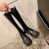 Krazing Pot Cow Leather Spring Winter Shoes Thick Bottom Platform Women Slip OnThigh High Boots