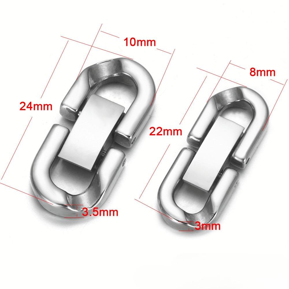 5Pcs/Lot Stainless Steel Chains Connecting Buckles Fits Bracelets Necklaces DIY Jewelry Making Clasp Accessories Wholesale